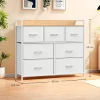 Songmics Ladekast – 7 Stoffen Lades – Met Handgrepen – Flexibele Opslag