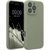 Kwmobile telefoonhoesje geschikt voor Apple iPhone 16 Pro Max - TPU backcover met siliconen coating - Smartphone case in grijsgroen