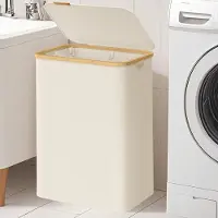 Songmics Wasmand – Met Deksel – 130 L – Extra Grote Wasbox
