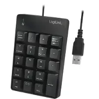 Logilink Toetsenbord met USB-aansluiting, 19 toetsen (verpakking: 1 stuks, doos)