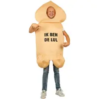 Partyxplosion Penis kostuum unisex one size - Penis pak 'Ik ben de lul'