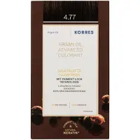 Korres Haarkleur en haarverzorging Arganolie - Kleuring en verzorging Argan Oil Permanent Hair Colorant 4.77 Chocoladebruin intensief
