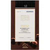 Korres Haarkleur en haarverzorging Arganolie - Kleuring en verzorging Argan Oil Permanent Hair Colorant 1.0 Zwart