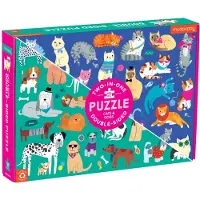 Mudpuppy Puzzel: KATTEN & HONDEN 55x42cm, dubbelzijdige puzzel, 100-delig, 6+