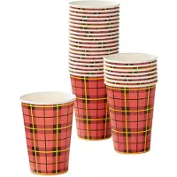 Merkloos Koffiebeker Scotty Karton Pak A 100st Rood rood Kunststof Koffie- en