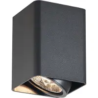 QAZQA Design opbouwspot zwart GU10 70mm draai- en kantelbaar - Vox