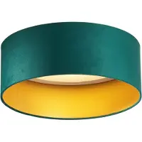 QAZQA Moderne plafondlamp groen velours 40cm incl. LED 3-staps dimbaar - Sue