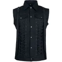 Vixxsin - Gothic Bodywarmer - Nolen Mannen Top - M tot 4XL - voor Mannen - zwart - Maat XL