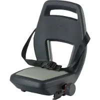 Qibbel Junior 6+ Fietsstoeltje Achter Bagagedrager bevestiging - QuickConnect - Fietszitje – Granite Grey - inclusief voetbeschermingsplaten en voetsteunen