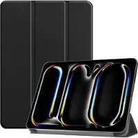 Cazy tablet Hoes geschikt voor iPad Pro 13 (2025 / 2024) M5 / M4 - TriFold Bookcase - Zwart
