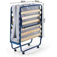 Molecule Plooibed Safari 80x190 cm Metaal Blauw