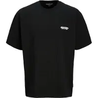 Jack & Jones Junior Shirt 'JCORETREAT TYPOGRAPHIC' geel / zwart / wit