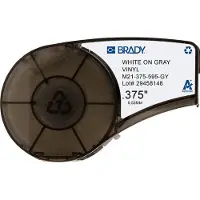 Brady M21-375-595-GY tape vinyl zwart op grijs 9,53 mm x 6,40 m (origineel)