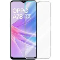 Cadorabo Screenprotector geschikt voor OPPO A78 5G - Pantser film Beschermende film in KRISTALHELDER Geharde (Tempered) display beschermglas in 9H hardheid met 3D Touch