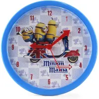 Joy toy Minions wandklok van kunststof, analoog, 24 cm, in geschenkverpakking 90324
