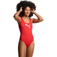 Puma - Women Swimsuit - Badpak - S - Rood