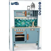 Small Foot - Houten Kinderkeuken Blauw, 7dlg.