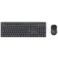 Hama WKM-200 Draadloze toetsenbord- en muisset Duits, QWERTZ Zwart (NL, Draadloze), Toetsenbord, Zwart