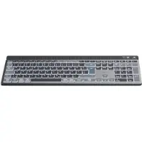 Hama WK-750 Toetsenbord draadloos grijs (NL, Draadloze), Toetsenbord, Blauw, Zwart, Grijs