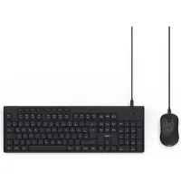 Hama USB toetsenbord en muis set CKM-200 bedraad Mediatoetsen SW QWERTZ (NL, Bedraad), Toetsenbord, Zwart