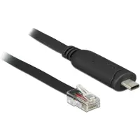 DeLOCK USB 2.0 Adapter [1x USB-C 2.0 stekker - 1x RJ45-stekker] 63912 2 m Voor consolepoort (router/switch)