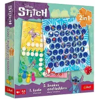 Trefl Gra klasyczna Lilo & Stitch, 2w1 Chińczyk / Węże i drabiny
