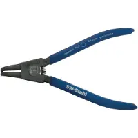 SW-Stahl 41302SB Borgringtang 175 mm, gebogen, uitwendig I Borgringtang voor buitenborgringen volgens DIN-norm 5254 I Montagetang met dompelcoating