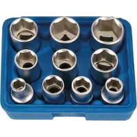 SW-Stahl S21-125 dopsleuteldoppen 1/2 inch 10 stuks, 3/8" - 15/16"
