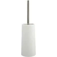 MSV Toiletborstel in houder/WC-borstel - ivoor wit - kunststof - 35 cm
