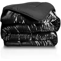 Zydante Easy dekbed en overtrek in 1 - Glans satijn - 250 gsm - Zwart - 240x200 cm