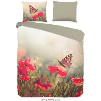 Muller Textil Dekbedovertrek Katoen - Poppies 200 x 200/220 cm