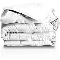 Zydante Easy dekbed en overtrek in 1 - Glans satijn - 250 gsm - Snow White - 200x200 cm