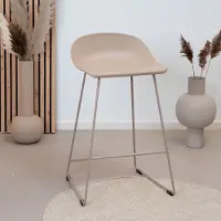 Bronx71 Scandinavische Barkruk Ellen taupe 66cm - Barkrukken set van 4 - barstoel