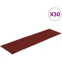 vidaXL Trapmatten Zelfklevend 30 stuks 76x20 cm Bordeaux Rood Rechthoekig