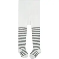 Falke Stripe versterkt huidvriendelijk katoen panty baby wit - maat 74-80