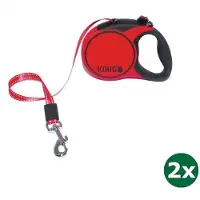 Kong rollijn voor hond terrain rood 2x 5 mtr tot 20 kg