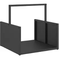 vidaXL Brandhoutrek 40x40x40 cm koudgewalst staal zwart