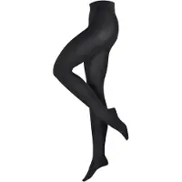 Esprit Plain verstevigd zachte comfort tailleband katoen wol panty dames zwart - maat 40-42