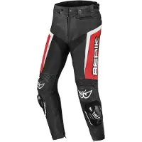 Berik Misle Zwart Wit Rood Leren Motorbroek Maat 60