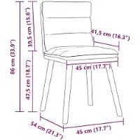 vidaXL Eetkamerstoelen 2 st stof wolk grijs