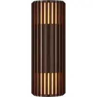 Enzo Nordlux Wandlamp Aludra rond dubbel 2x E27 bruin IP54 - 4800945