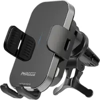 Phreeze Telefoonhouder Auto - Draadloze Autolader - Automatisch Open & Dicht - Voor Ventilatie & Dashboard - Autohouder Telefoon - Zuignap - Universeel - Zwart