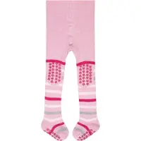 Falke Multi Stripe Noppen op de zool katoen panty baby roze - maat 62-68