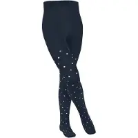 Falke Multidot dun gedessineerd katoen panty kinderen blauw - maat 152-164