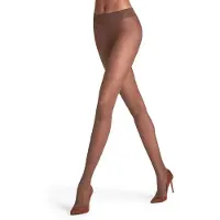 Falke Matt Deluxe eenkleurig materiaal transparant 20 DEN panty dames bruin - maat S-M