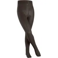 Falke Comfort Wool dik eenkleurig wol panty kinderen bruin - maat 98-104
