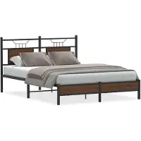 vidaXL Bedframe zonder matras bewerkt hout bruin eikenkleur 150x200 cm