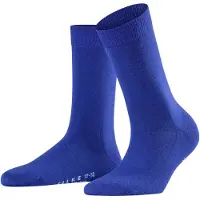 Falke Softmerino eenkleurig wol katoen sokken dames blauw - maat 37-38