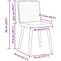 vidaXL Eetkamerstoelen 2 st stof wolk grijs