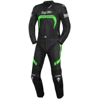 Bogotto Assen Zwart Groen 2-Delig Motorpak Maat 46